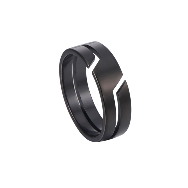 Line Cut Ring (Black)