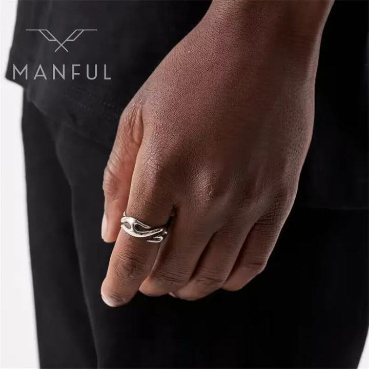 Silver Flame Ring - ManfulCo