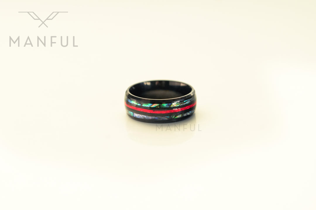 Blaze Crystal Ring, front-facing on a plain cream surface
