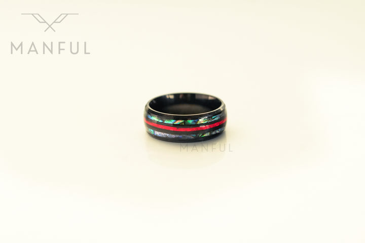 Blaze Crystal Ring, front-facing on a plain cream surface