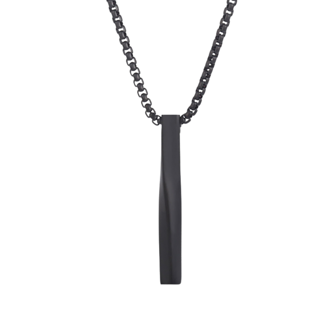 Cuboid Pendant Chain (Black)