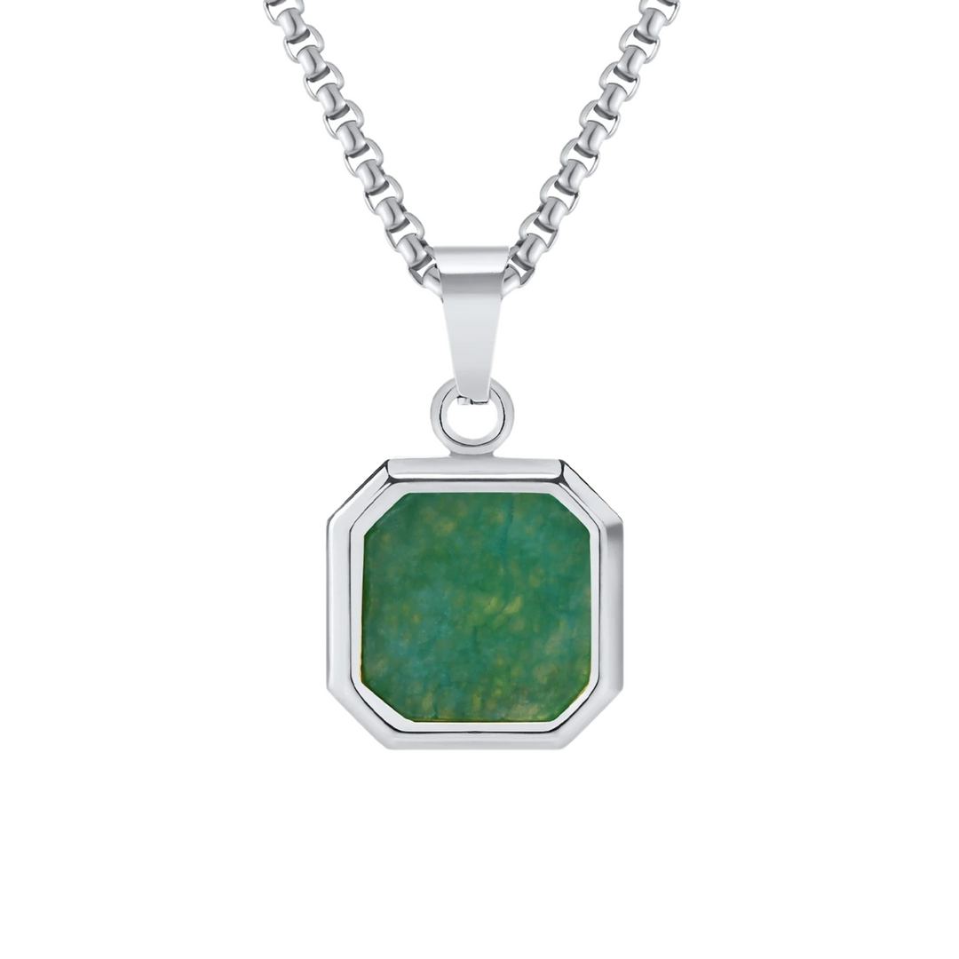 Jade Square Necklace