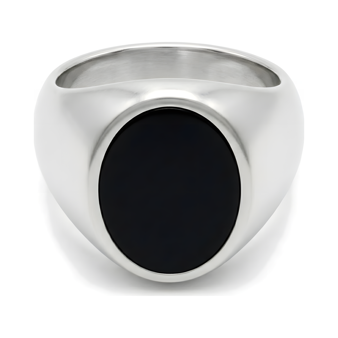 Onyx Oval Signet Ring