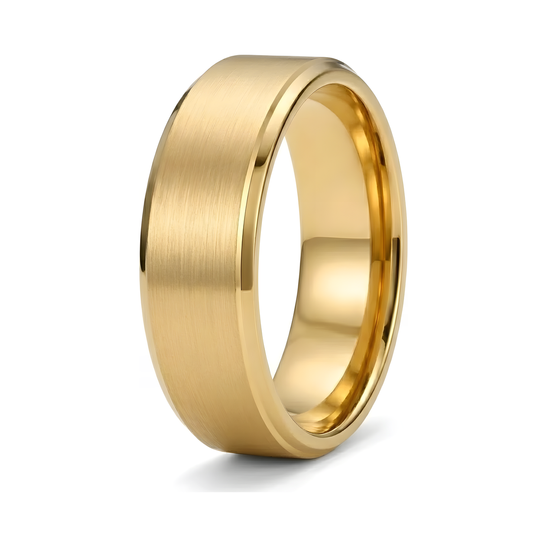Simple Stainless Steel Ring 8mm (Gold)