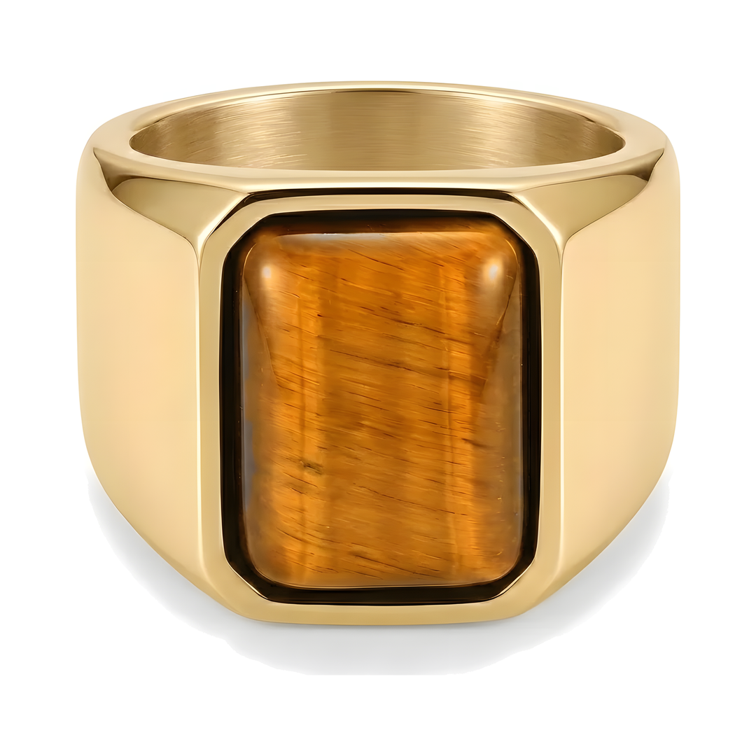 Tigers Eye Signet Ring (Gold)
