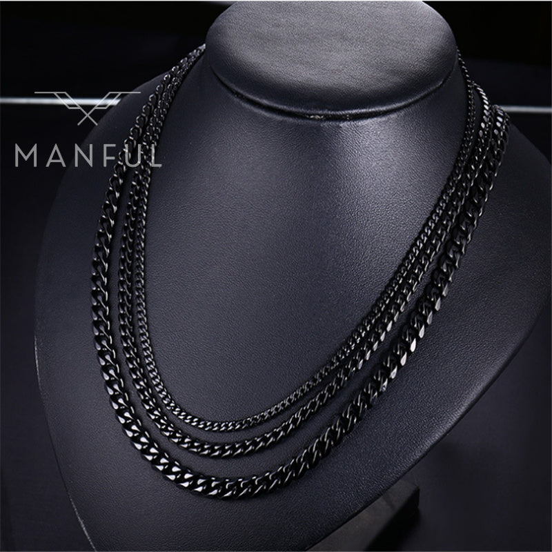 Cuban Chain Black 7mm - ManfulCo