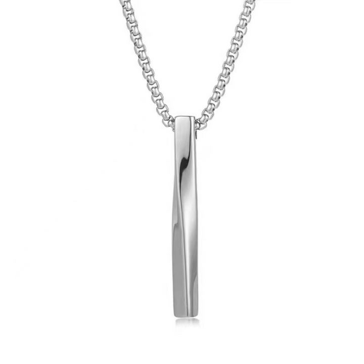 Cuboid Pendant Chain (Silver) - ManfulCo