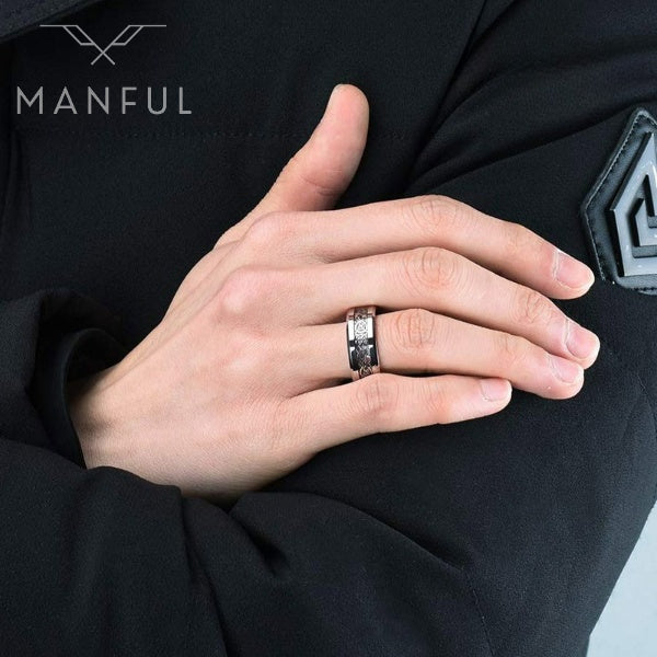 Dragon Pattern Ring (Silver) - ManfulCo