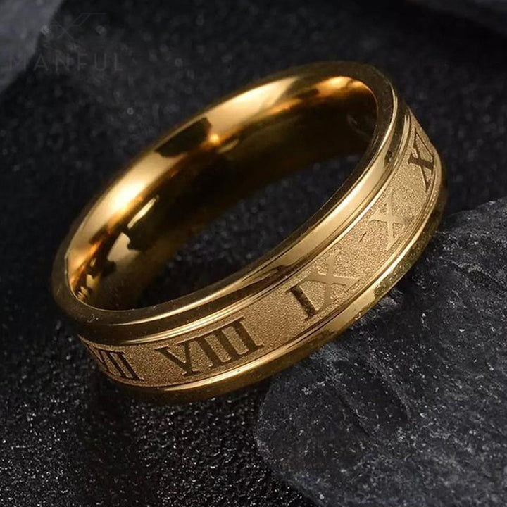 Roman Numerical Ring (Gold) - ManfulCo